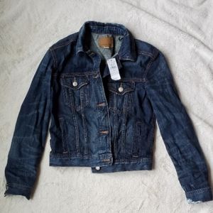 American Eagle Boyfriend Distressed Denim Jacket